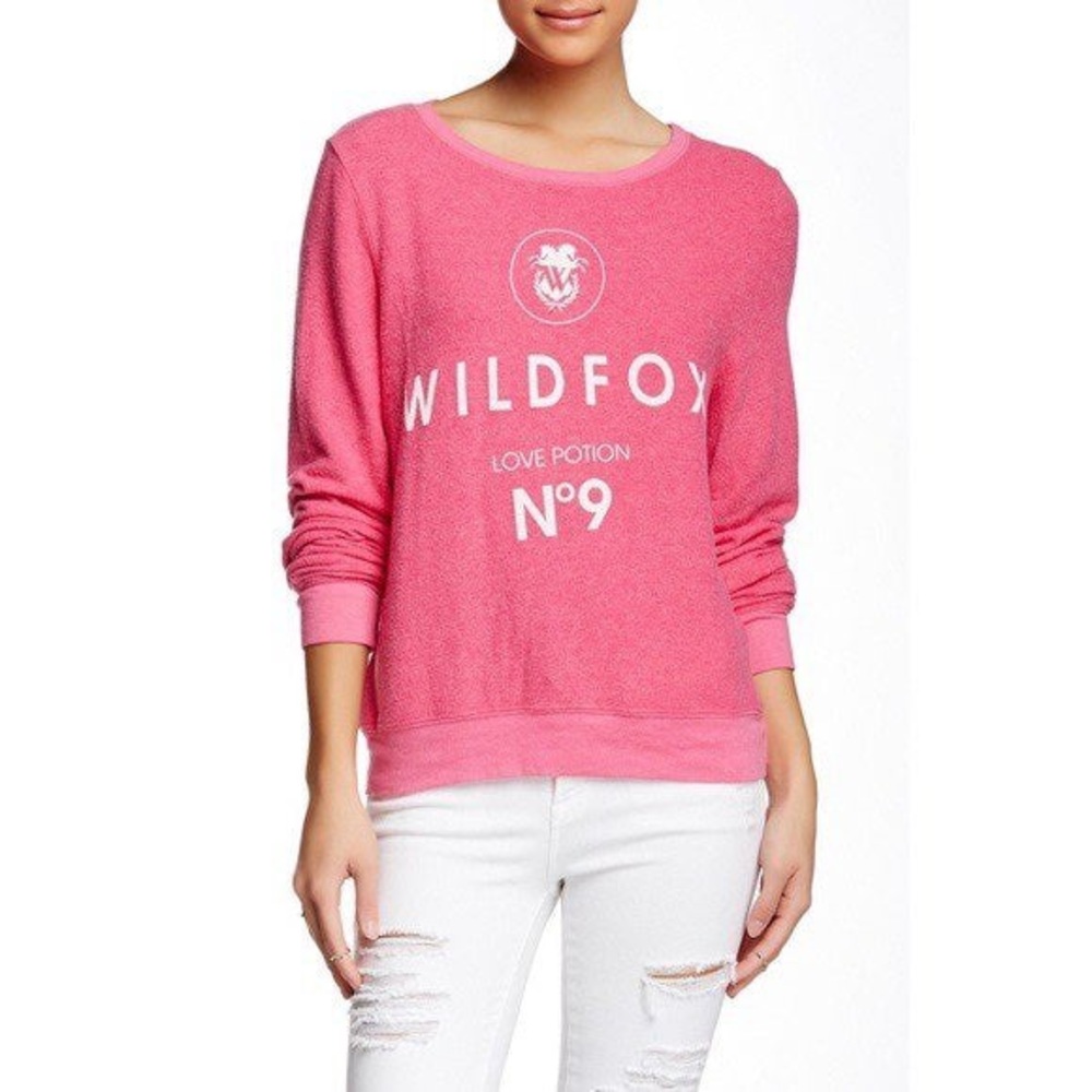 Like new! Wildfox soft, comfy pink sweater